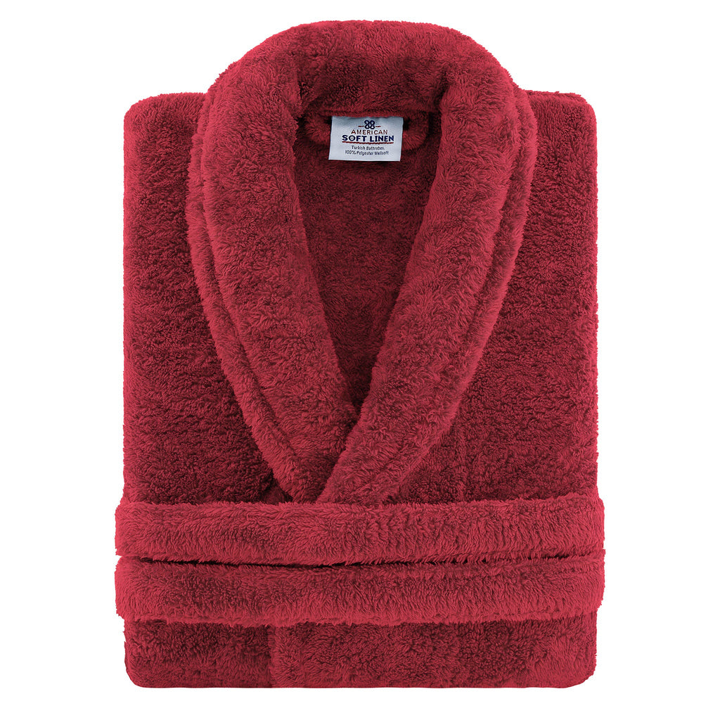 American Soft Linen Unisex Fleece Bathrobe, Super Soft, Absorbent and Fluffy - Wholesale