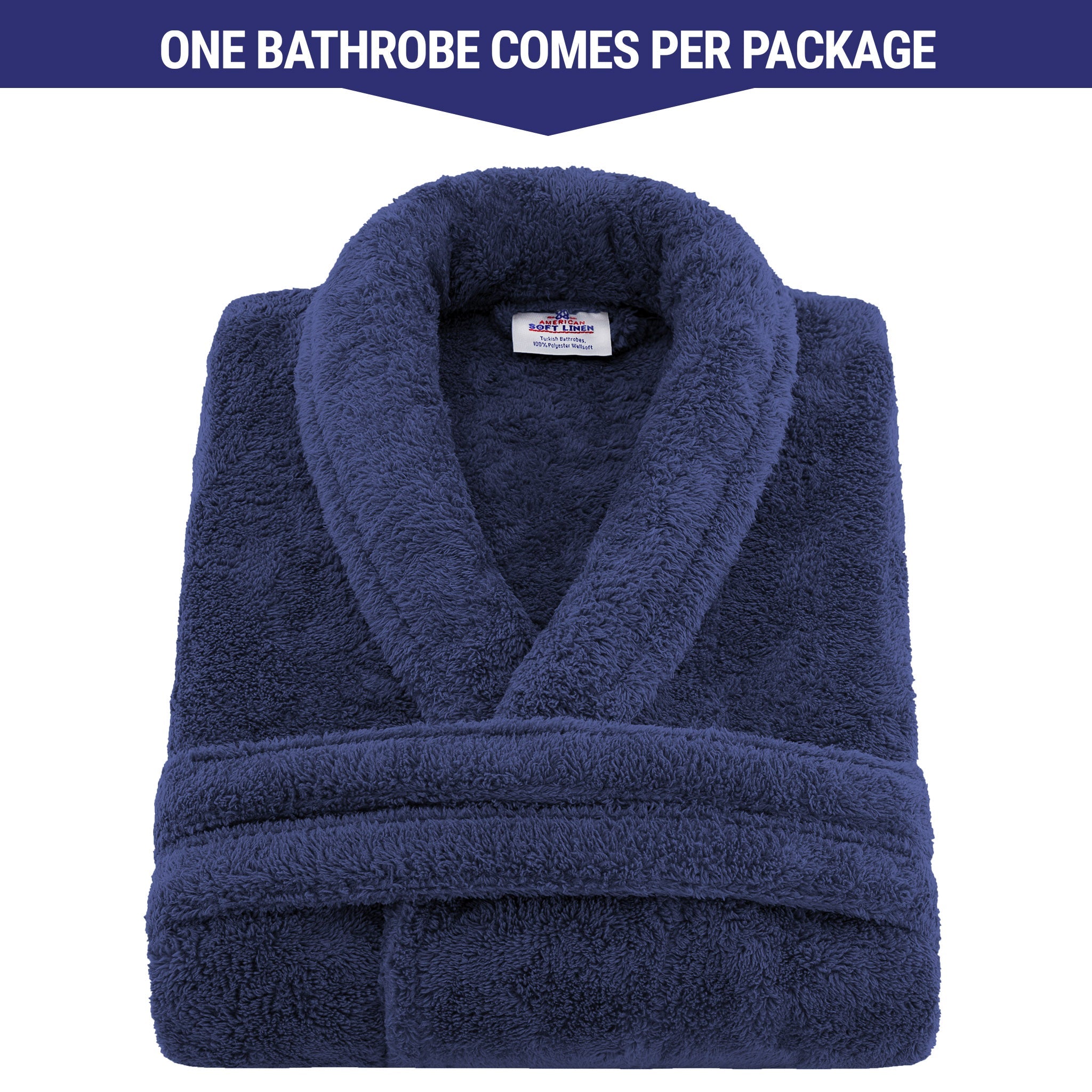 American Soft Linen Unisex Fleece Bathrobe, Super Soft, Absorbent and Fluffy - Wholesale