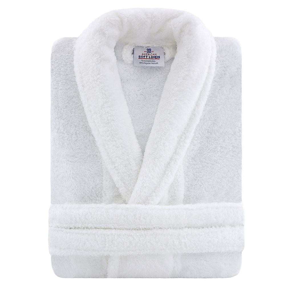 American Soft Linen Unisex Fleece Bathrobe, Super Soft, Absorbent and Fluffy - Wholesale