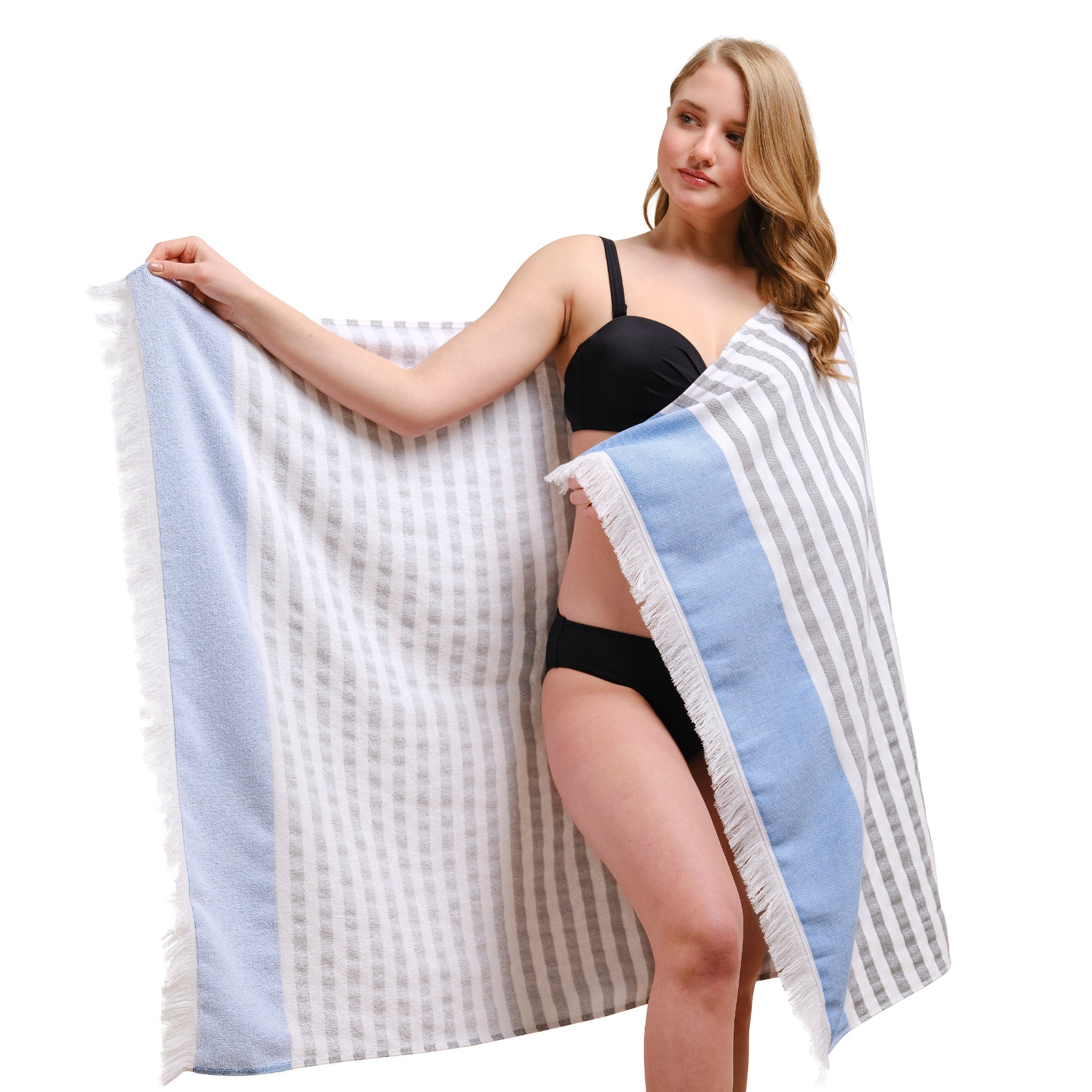 Mediterranean 100% Cotton Turkish Peshtemals, 35" x 60",  Modern & Traditional Turkish Bath Towels