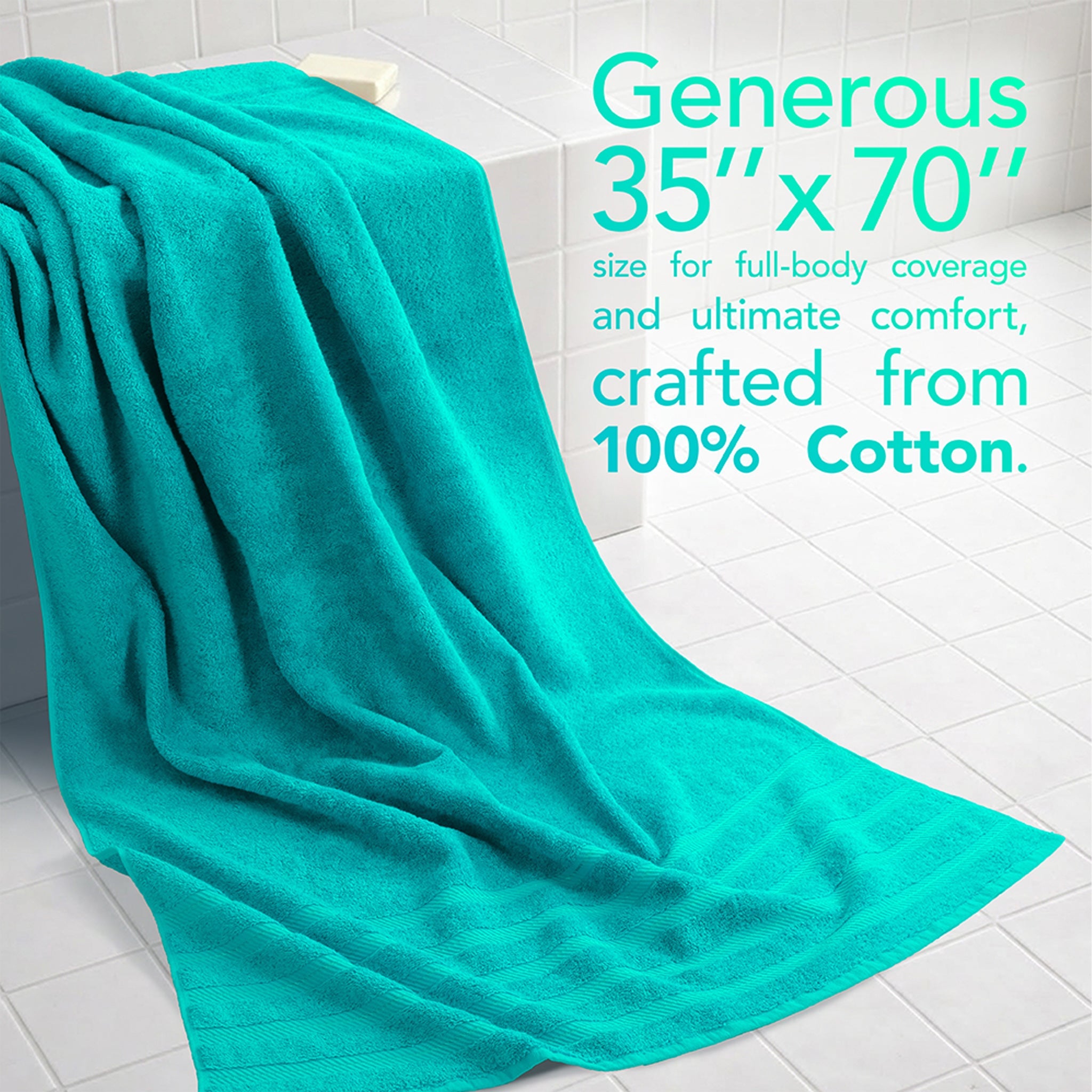 35x70 Inch Premium Bath Sheet JUMBO 100% Cotton Turkish Towels, Extremely Soft, Luxury,  Extra Large Bath Towel (BEST CHOICE)