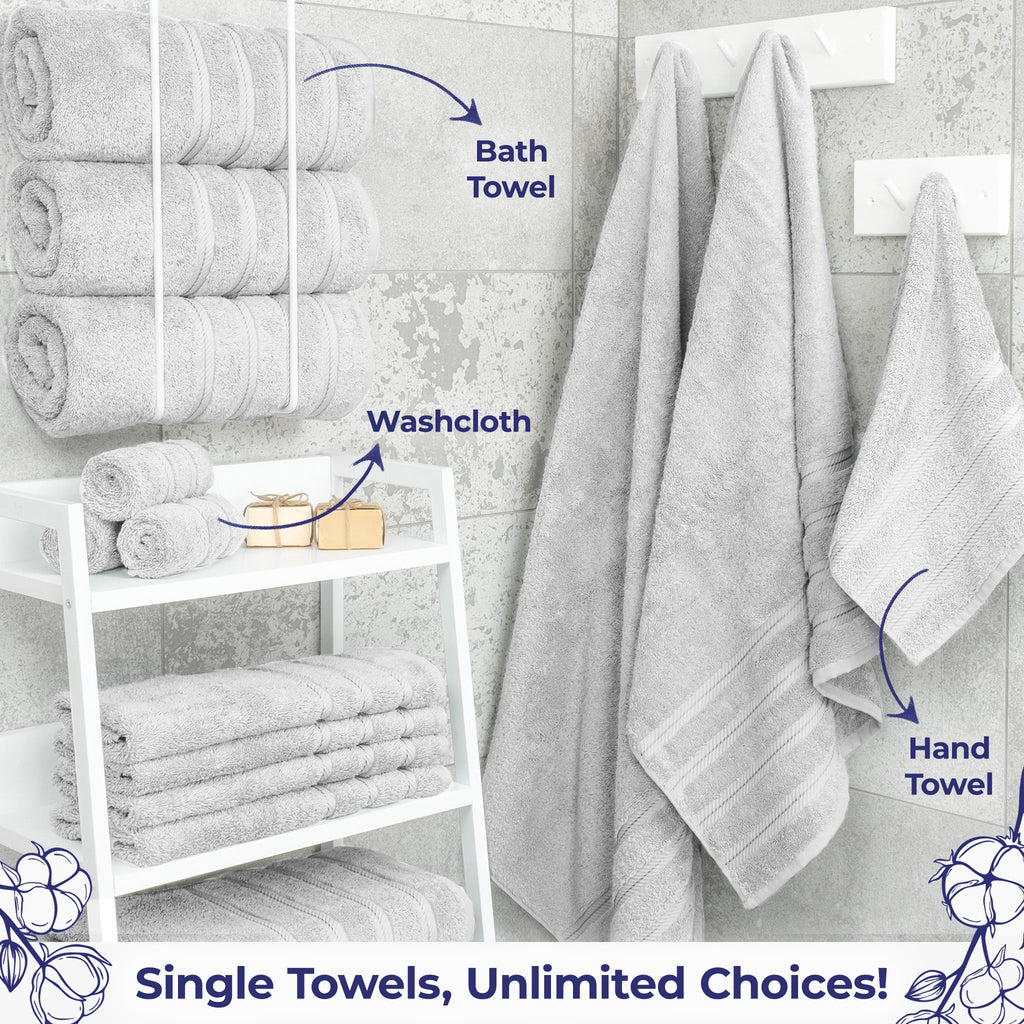 American Soft Linen Single Piece 100% Cotton Turkish Towels with 20 Different Colors, Create Your Set