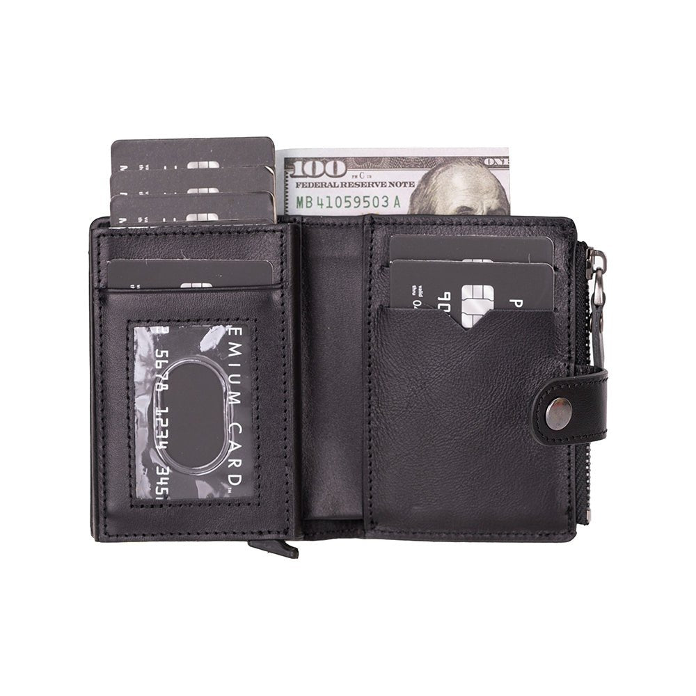 Andalusia Genuine Leather Pop-Up Cardholder with RFID Protection