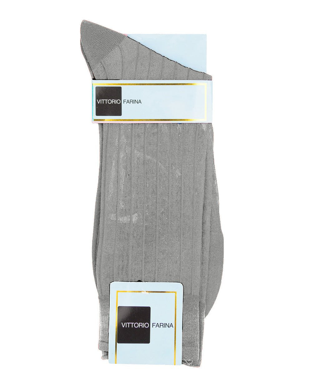 Vittorio Farina Men's Ribbed Shear Nylon Anklet Dress Socks