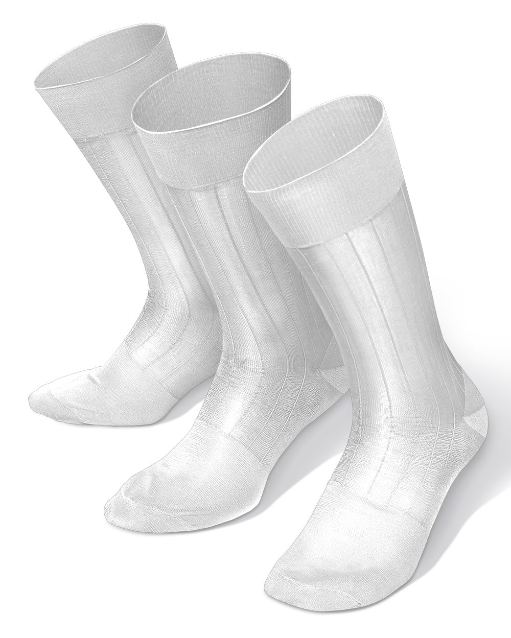 Vittorio Farina Men's Ribbed Shear Nylon Anklet Dress Socks