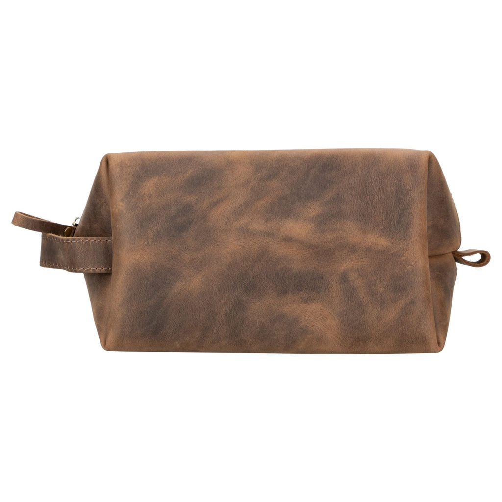 Oswego Men's Leather Dopp Kit & Small Travel Handbag