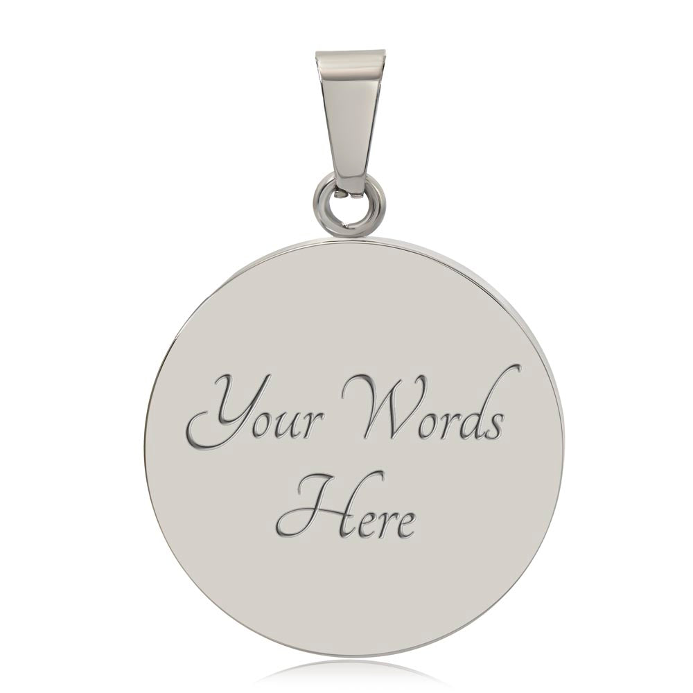 Vintage Bride Design Round Graphic Luxury Necklace