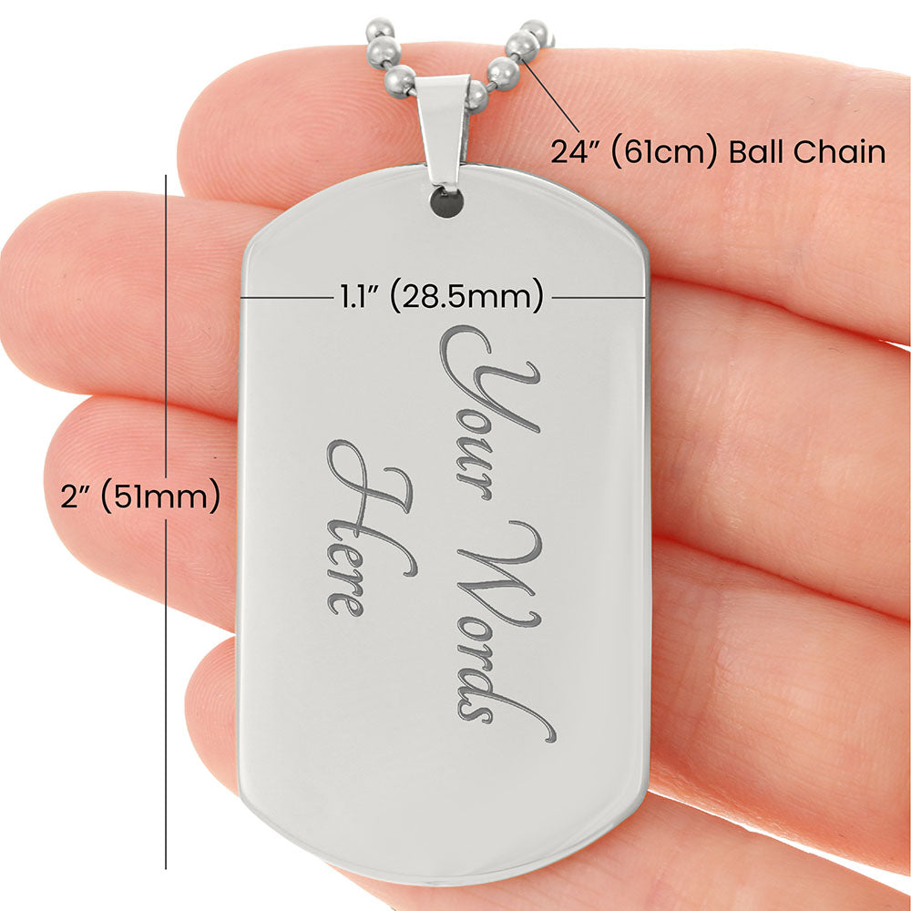 Man of Faith Christian Graphic Dog Tags Necklace
