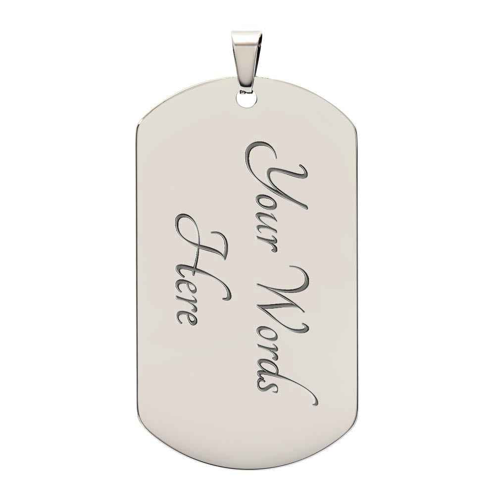 Slam Dunk Dribble Repeat Basketball Player Graphic Dog Tags Necklace