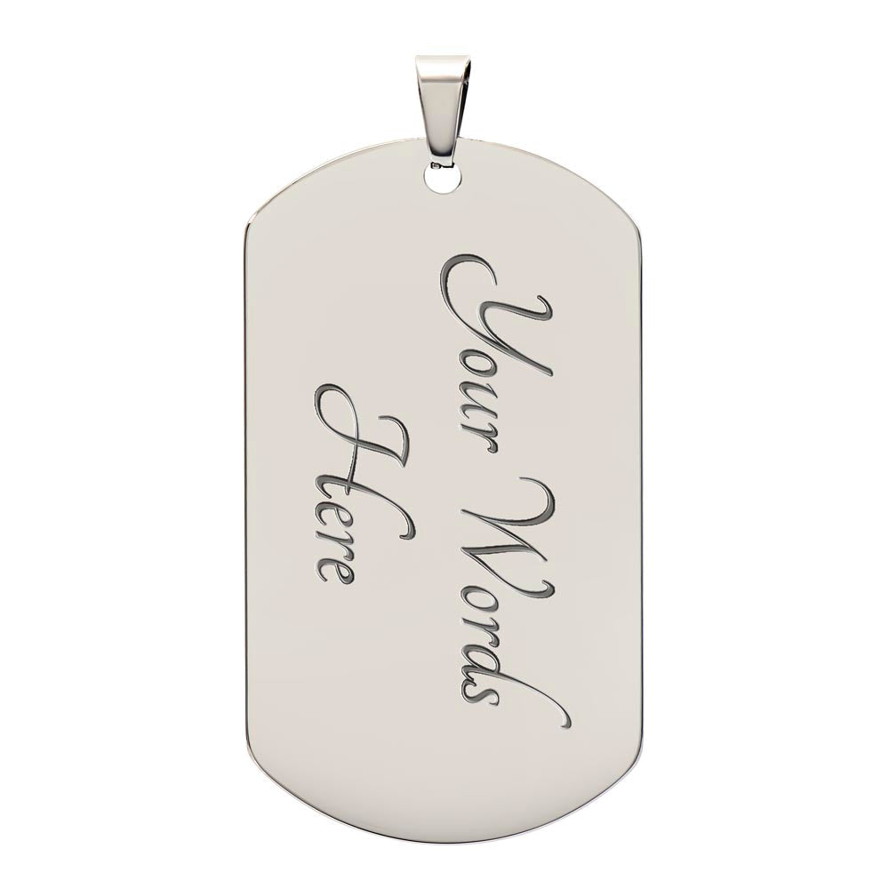 Be Still and Know Faith Based Graphic Dog Tags Necklace