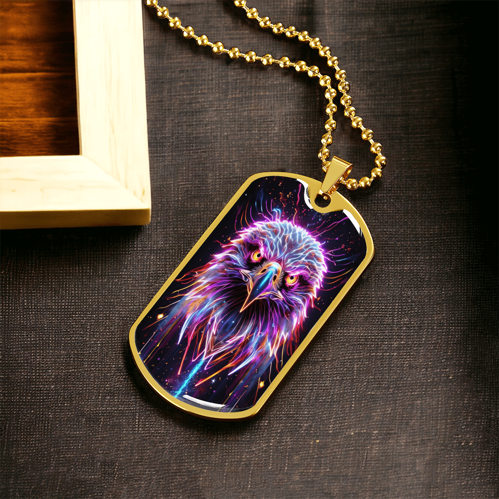 Electric Eagle USA Graphic Dog Tags Necklace