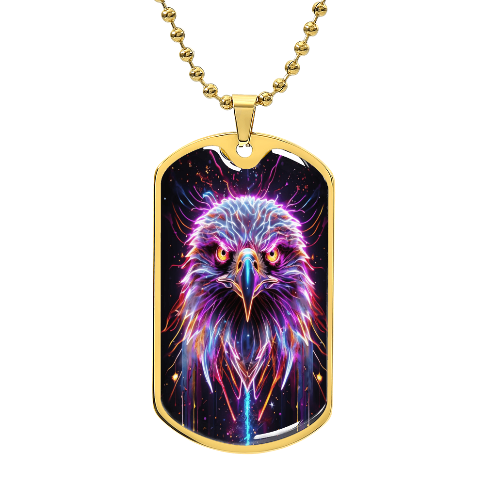 Electric Eagle USA Graphic Dog Tags Necklace