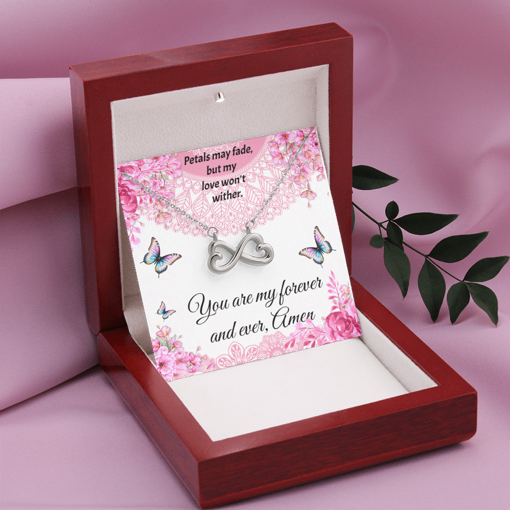 You Are My Forever and Ever Card with Endless Love Necklace and Gift Box