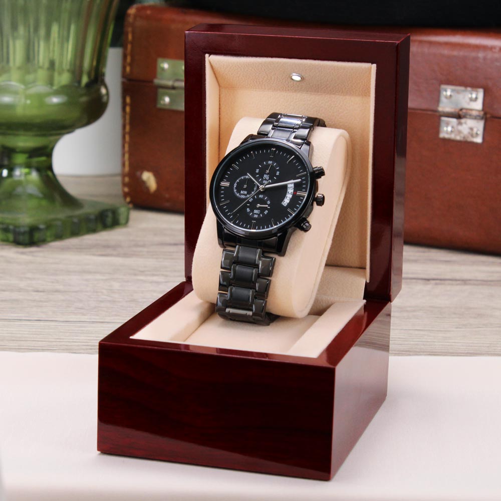 I Can Do All Things Through Christ Lion Faith Based Chronograph Black Watch