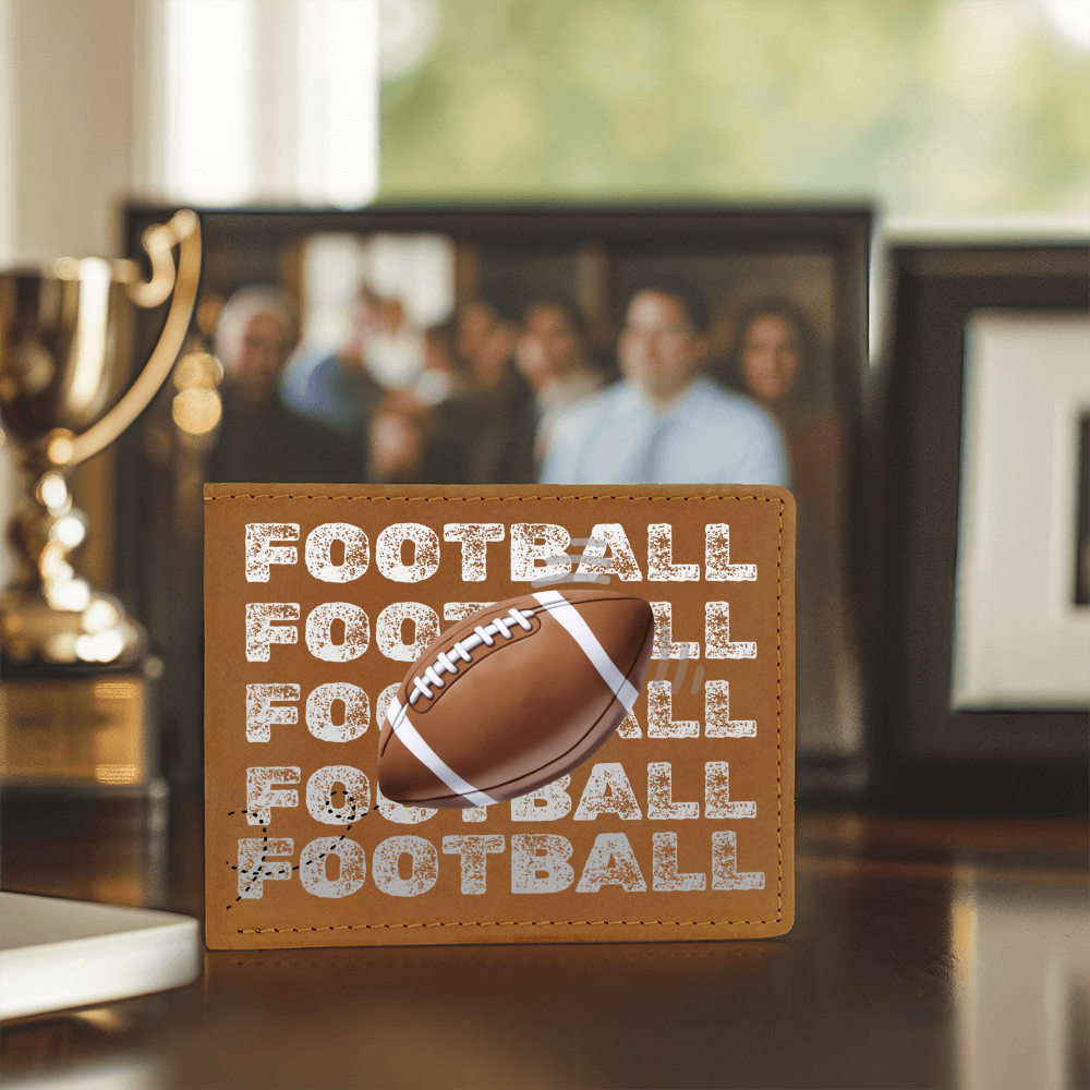 Football Fan Graphic Leather Wallet