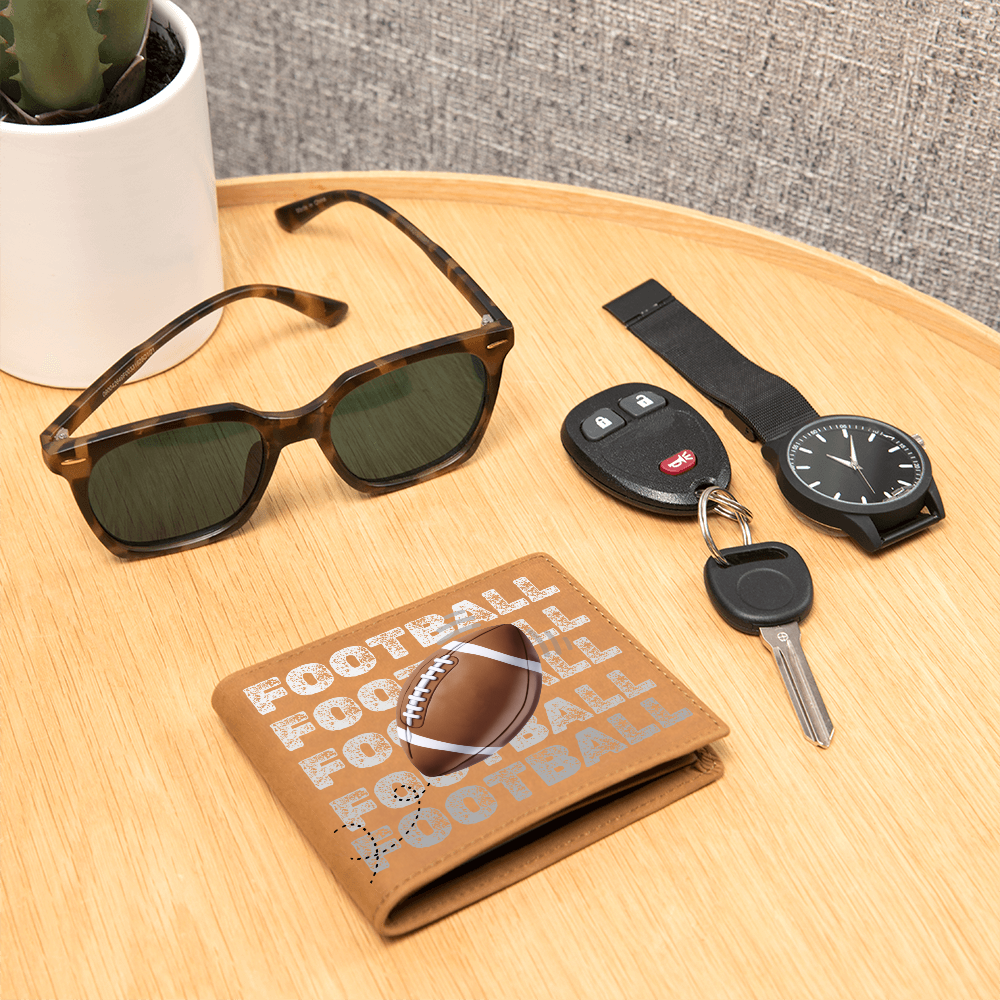 Football Fan Graphic Leather Wallet