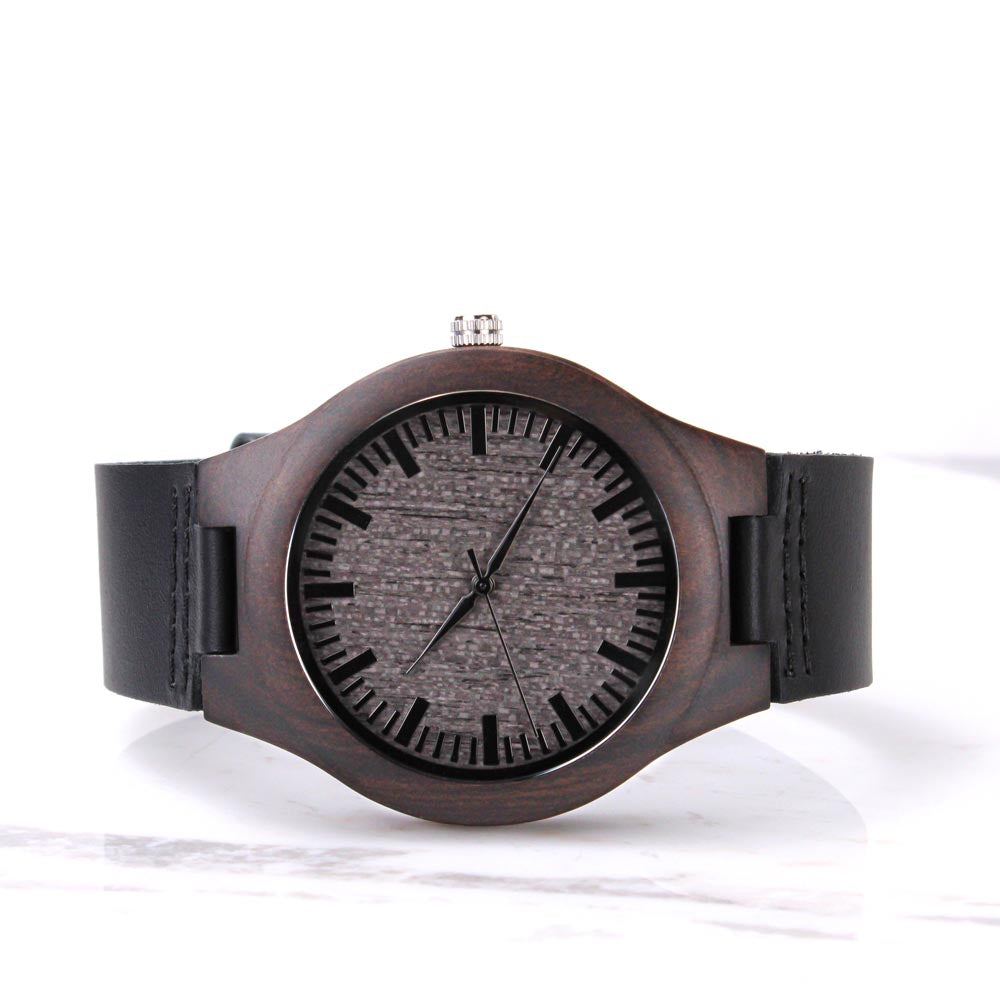 Basketball Fans Engraved Wooden Watch