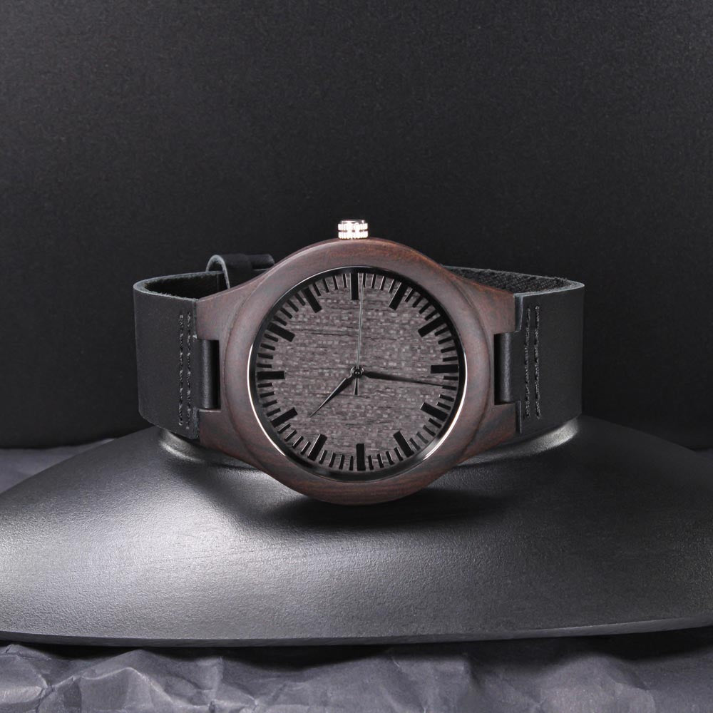 Be Still and Know Faith Based Engraved Wooden Watch