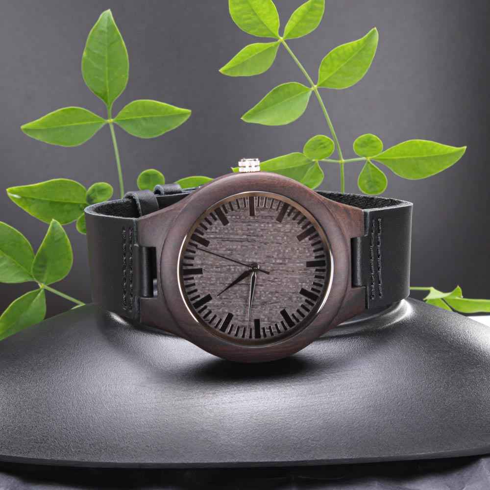 Basketball Fans Engraved Wooden Watch