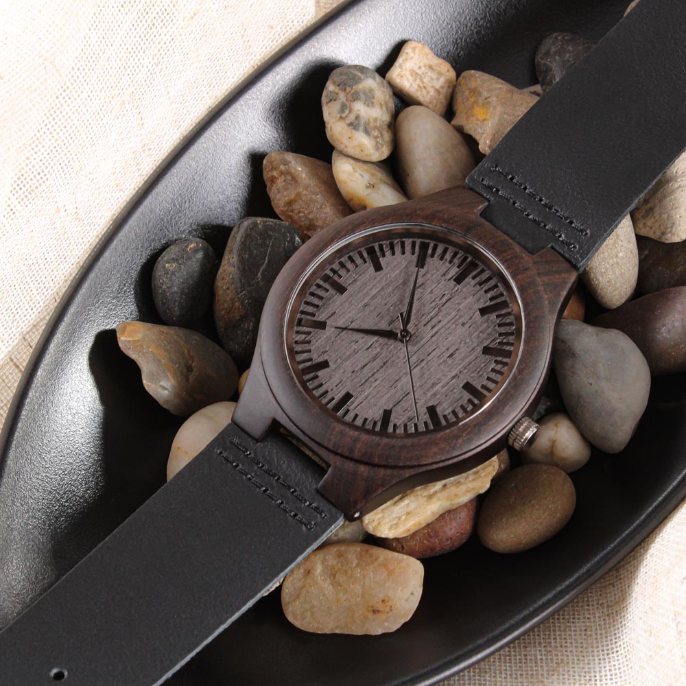 Chosen and Loved Faith Based Engraved Wooden Watch