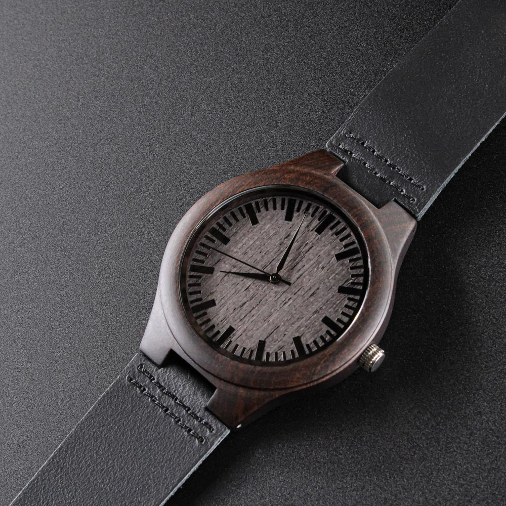 Papa If He Can't Fix it No One Can Engraved Wooden Watch