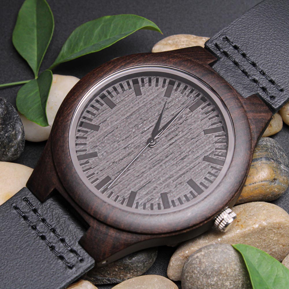 Basketball Fans Engraved Wooden Watch