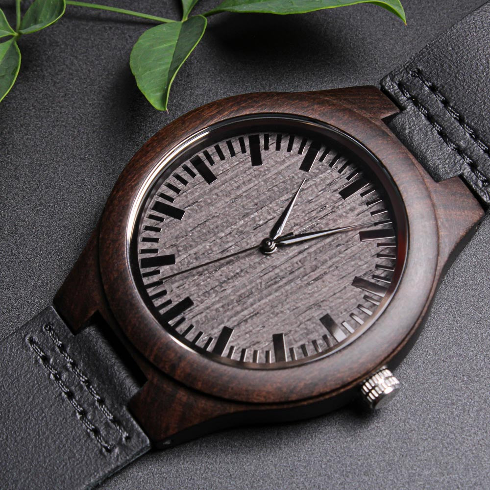 Be Still and Know Faith Based Engraved Wooden Watch