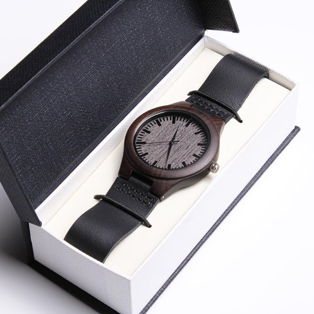 Basketball Fans Engraved Wooden Watch