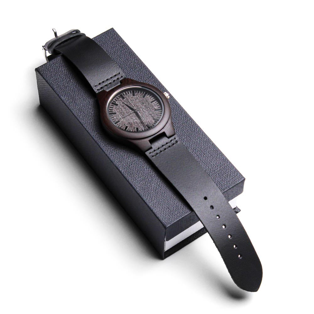 Be Still and Know Faith Based Engraved Wooden Watch