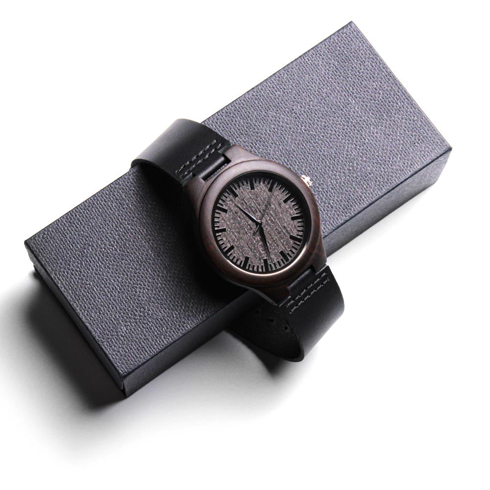 Basketball Fans Engraved Wooden Watch