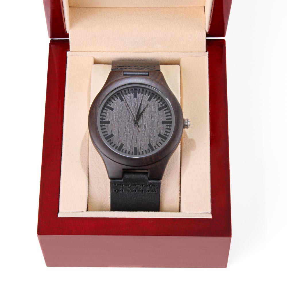 Basketball Fans Engraved Wooden Watch