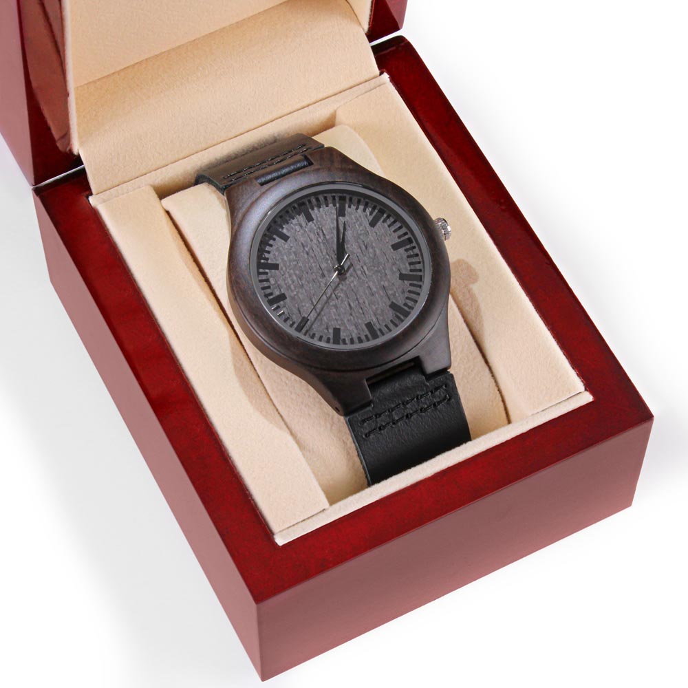 For My Lineman Engraved Wooden Watch