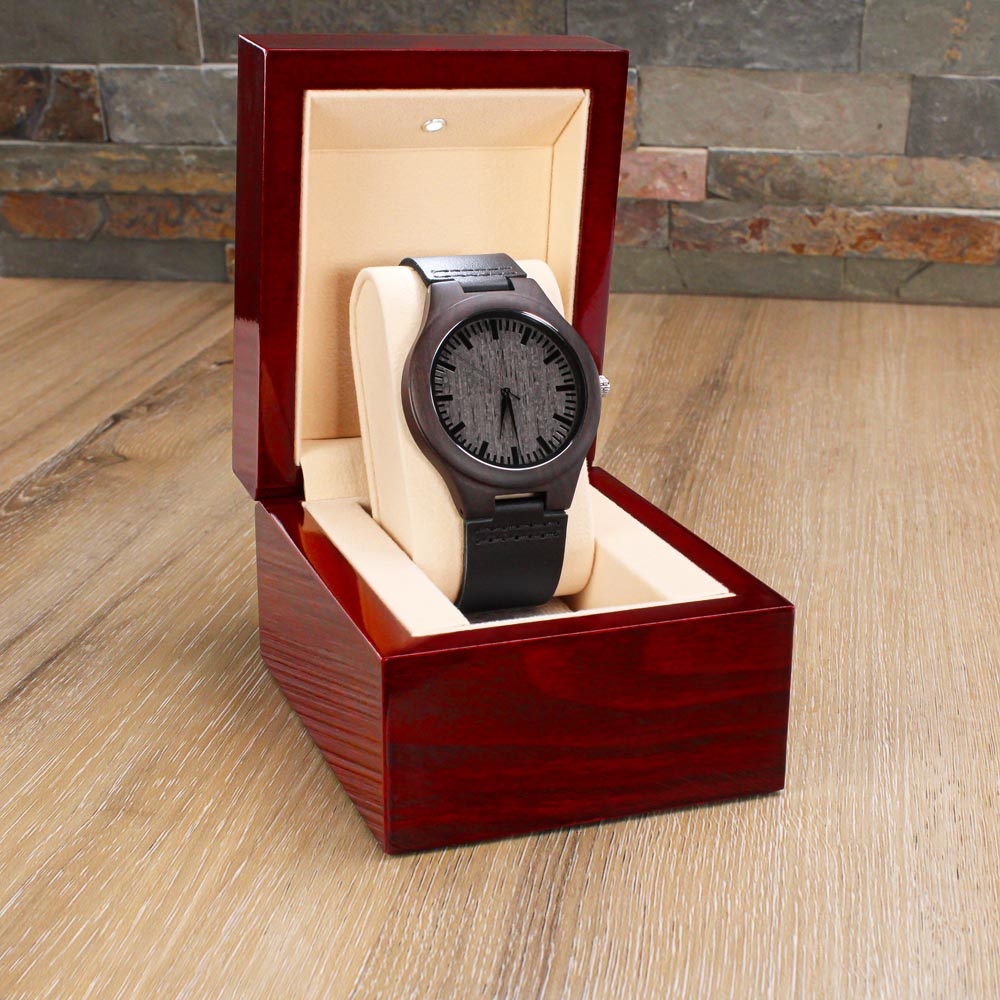 Be Still and Know Faith Based Engraved Wooden Watch