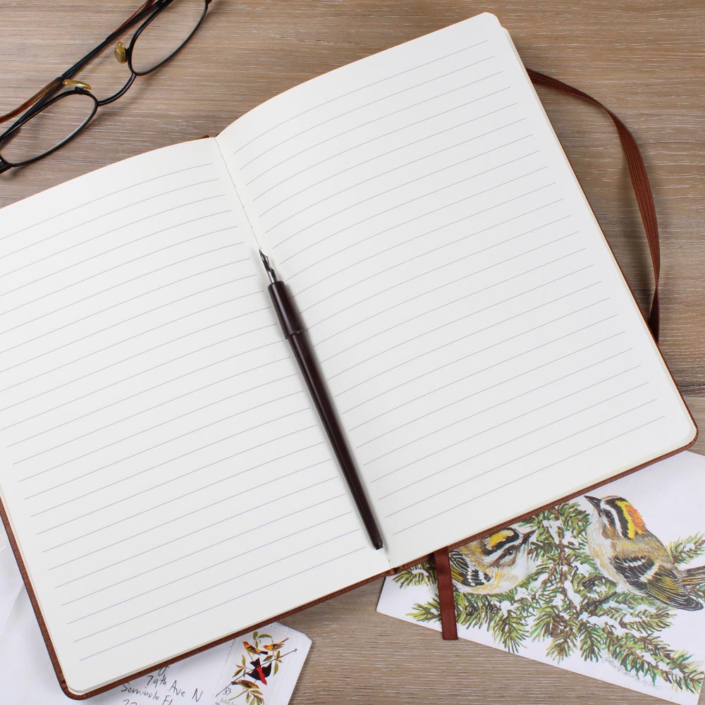 To the Best Dad Ever with Polka Dot Tie Leather Journal