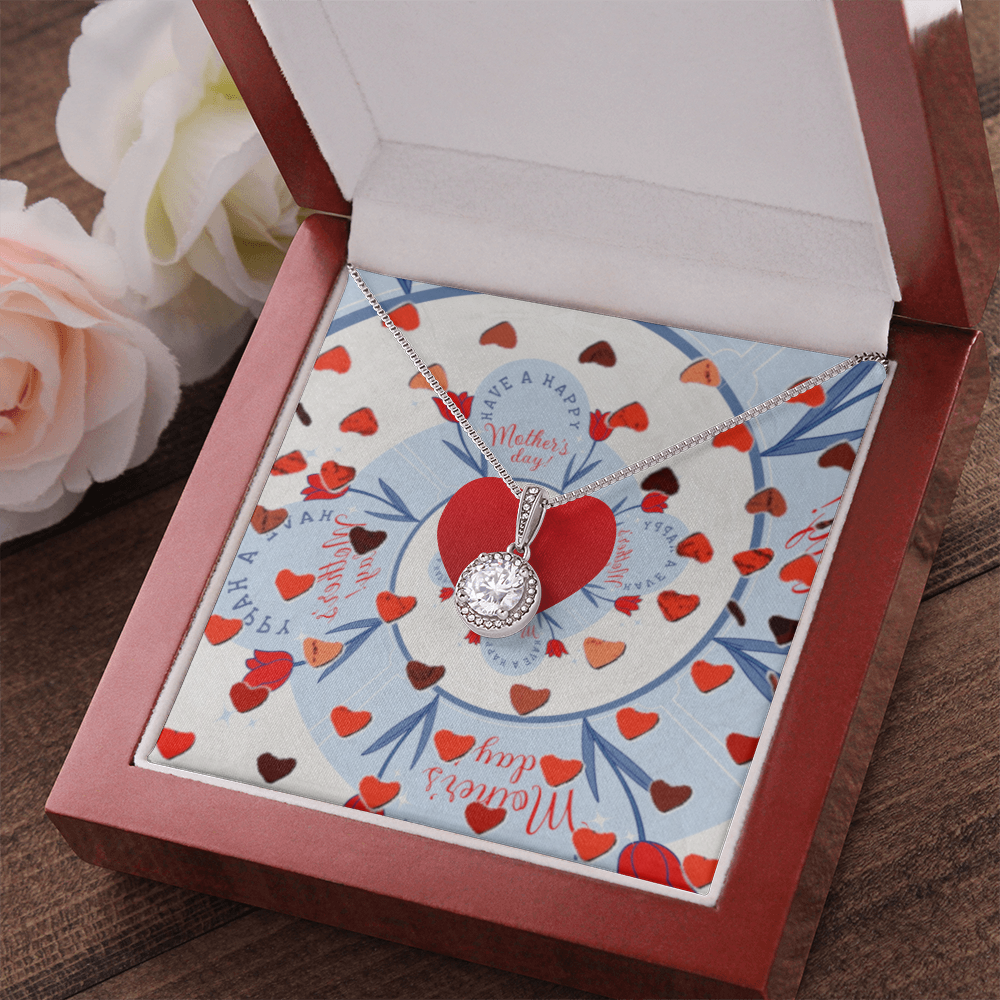 Have a Happy Mother's Day with Red Hearts and Eternal Hope Necklace