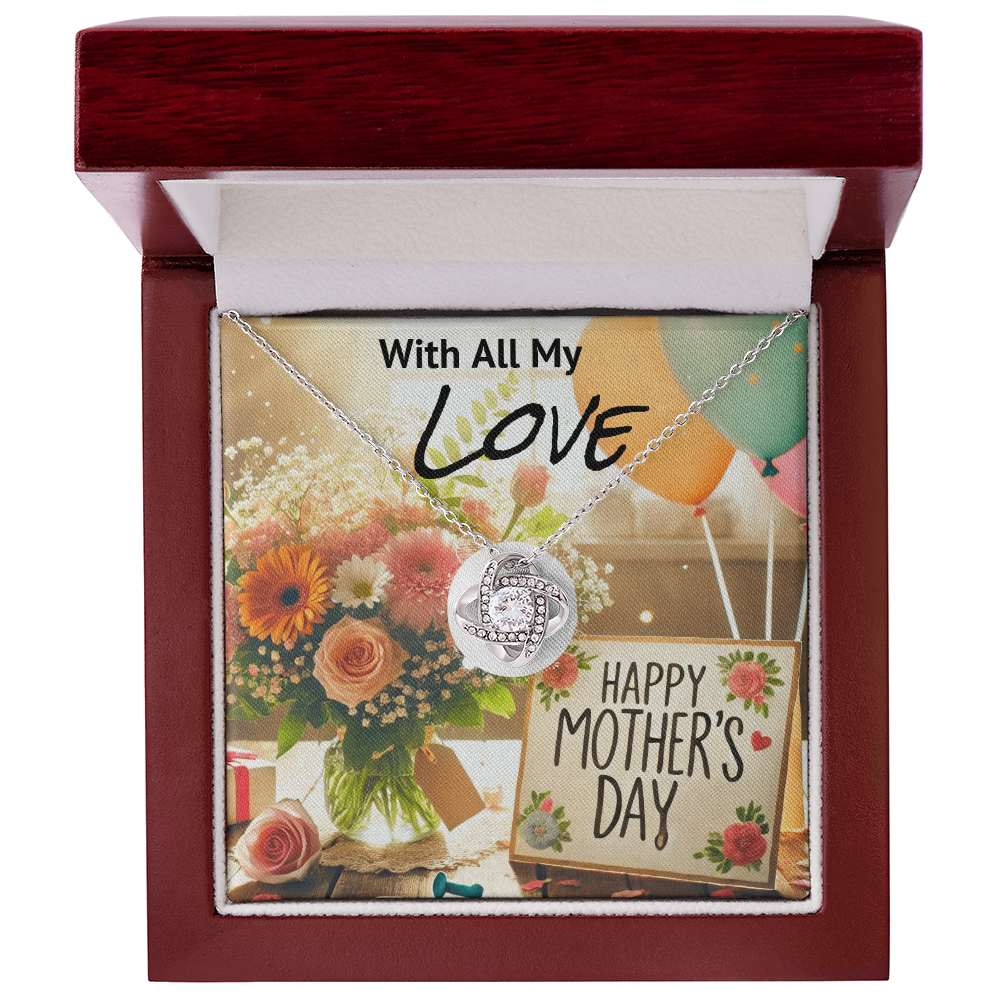 With All My Love Happy Mother's Day Love Knot Necklace