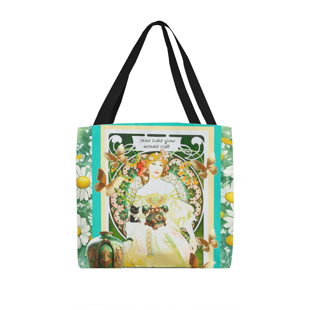Lady in Waiting for Him to Call Classic Tote Bag