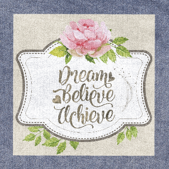 Dream Believe Achieve Inspirational Oversized Women's Denim Jacket