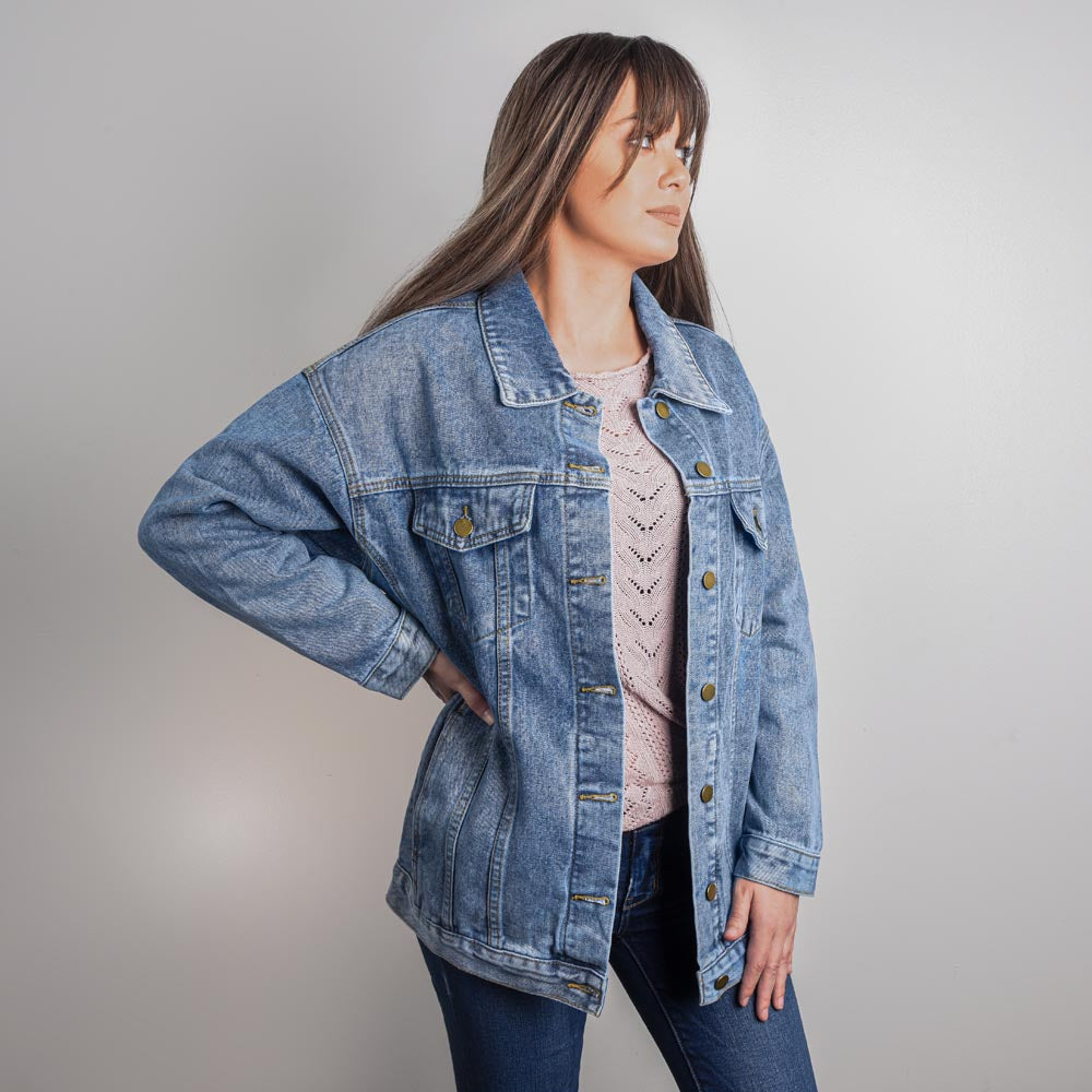 Beautiful Classic Models Oversized Women's DTG Denim Jacket
