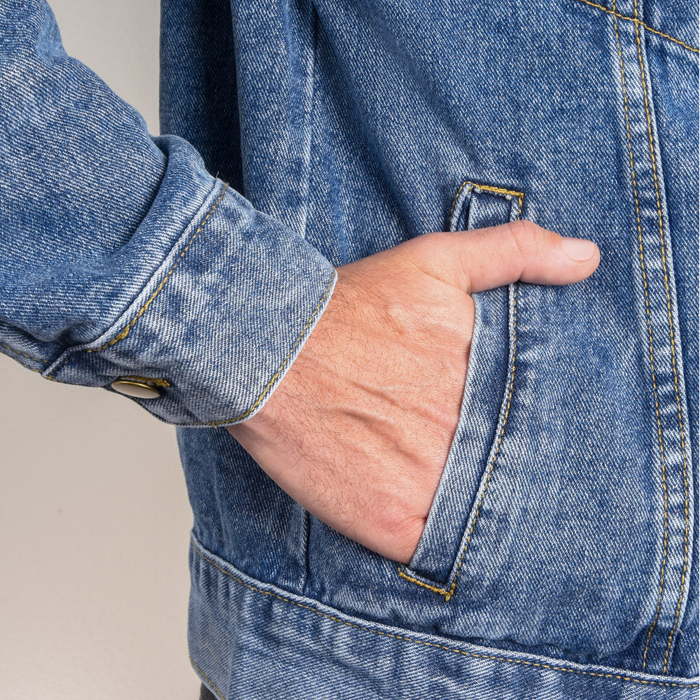 Crotch Rocket Motorcycle Men's DTG Denim Jacket