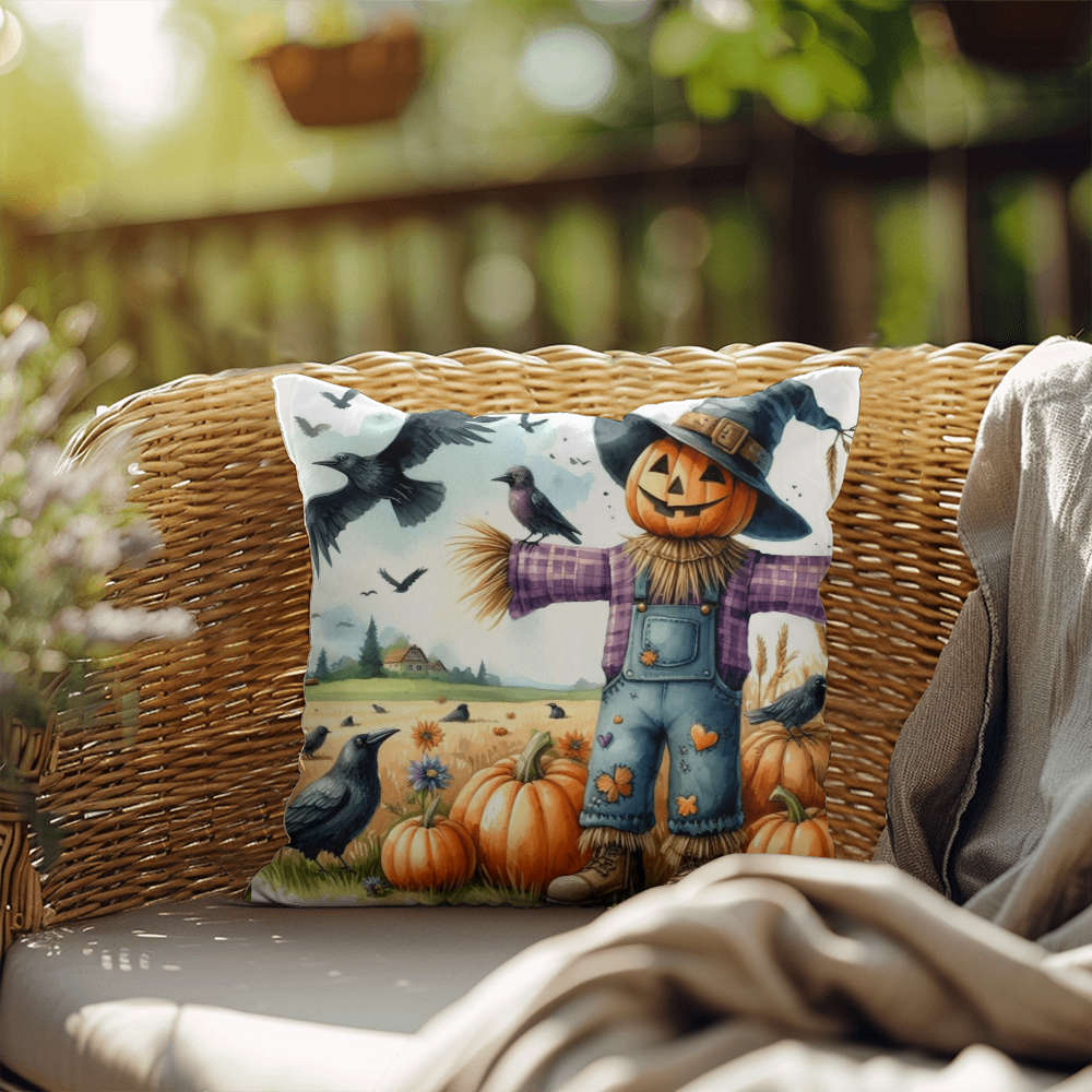 Fall Scarecrow Indoor/Outdoor Fully Stuffed Pillow