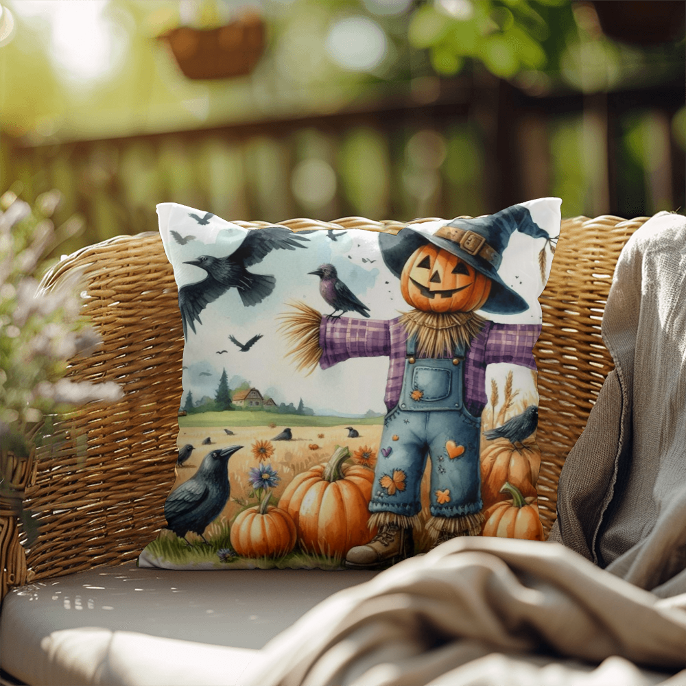 Fall Scarecrow Indoor/Outdoor Fully Stuffed Pillow