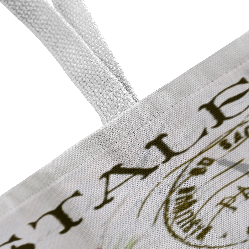 Flowers & Kitten Carte Postale Design Classic Tote Bag