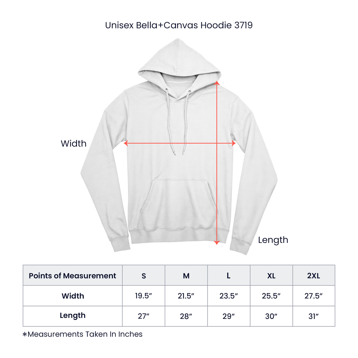 White Senior Twenty 26 Graduate Bella + Canvas 3719 Pullover Fleece Hoodie