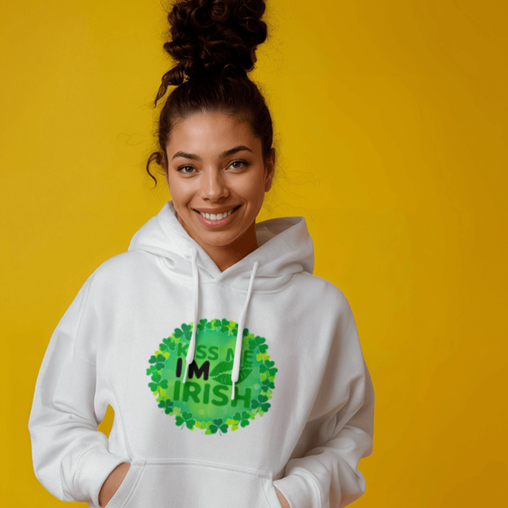 Kiss Me I'm Irish St. Patrick's Day Unisex Hooded Sweatshirt