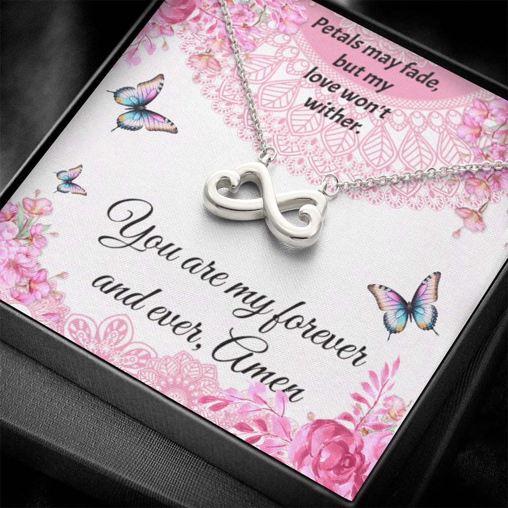 You Are My Forever and Ever Card with Endless Love Necklace and Gift Box