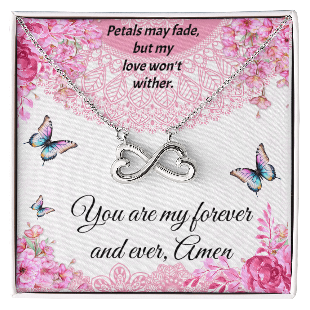 You Are My Forever and Ever Card with Endless Love Necklace and Gift Box