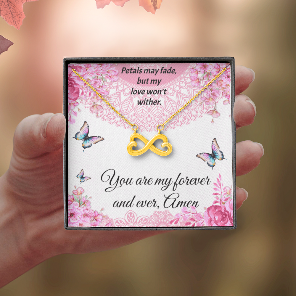 You Are My Forever and Ever Card with Endless Love Necklace and Gift Box