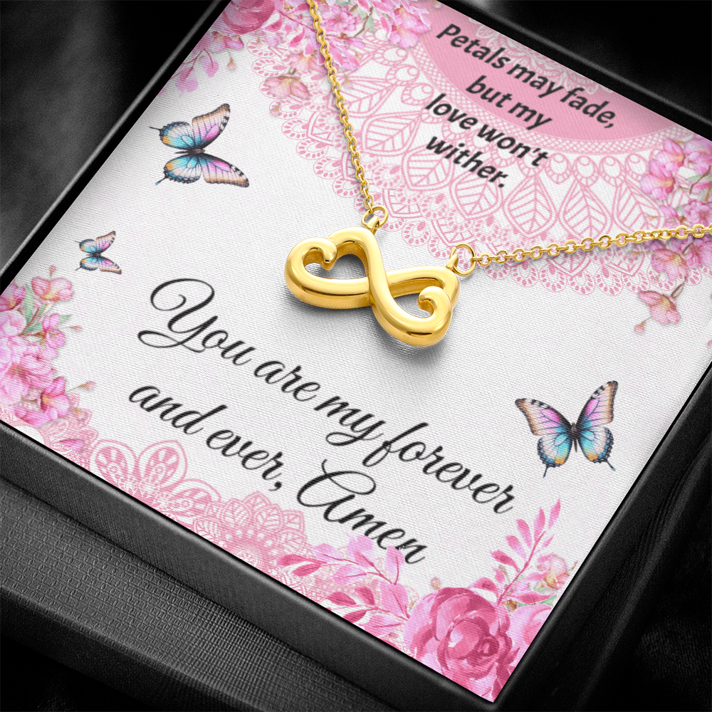 You Are My Forever and Ever Card with Endless Love Necklace and Gift Box