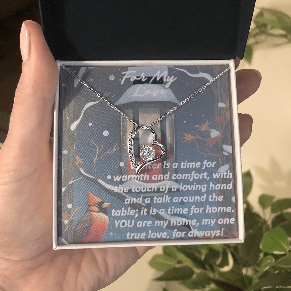 Winter Love Design Forever Love Necklace with Gift Box